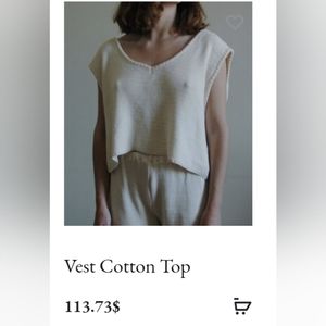Nonna Lietta vest cotton top